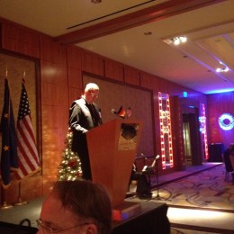 German Consul General Ralf Schuette addressing gala guests
