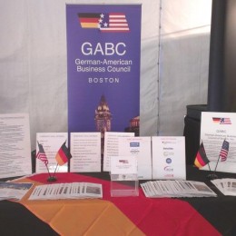 GABC’s booth is a popular gathering spot in the Innovation Lounge