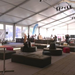 Early morning set-up in the Innovation Lounge